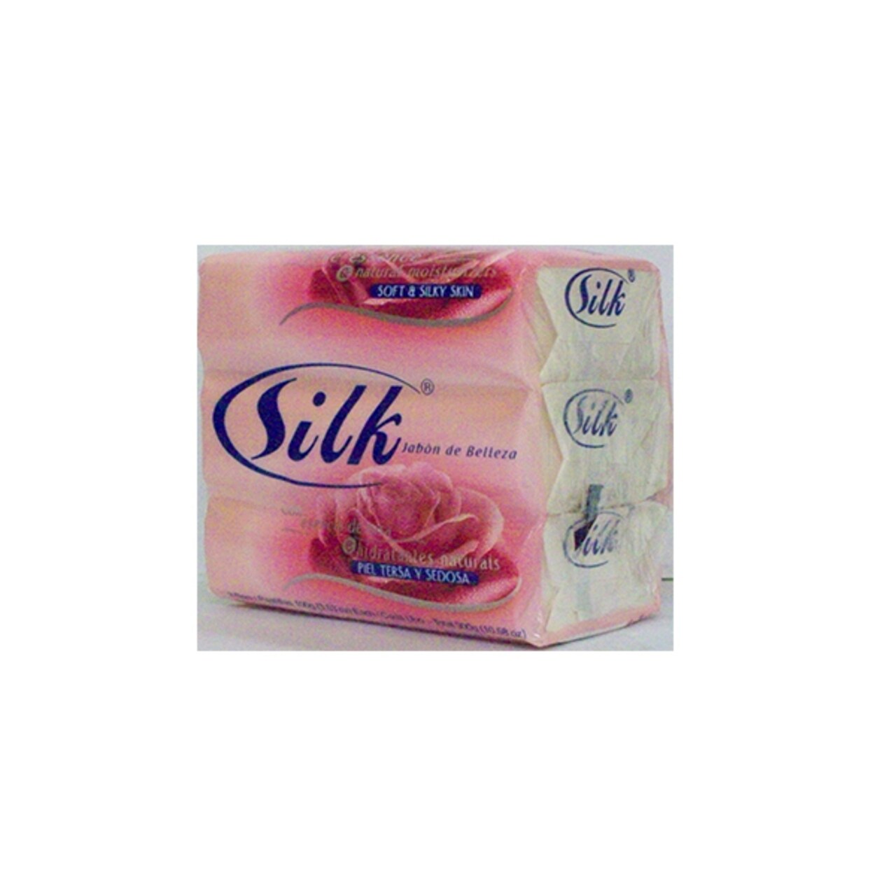 Silk Beauty Bar with Rose Essence and Natural Moisture 3 in 1 Pack (3 by 100g) approx.